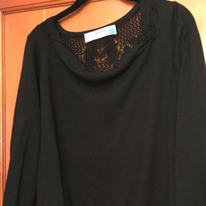 Anthropologie Black Cowl Neck Sweater